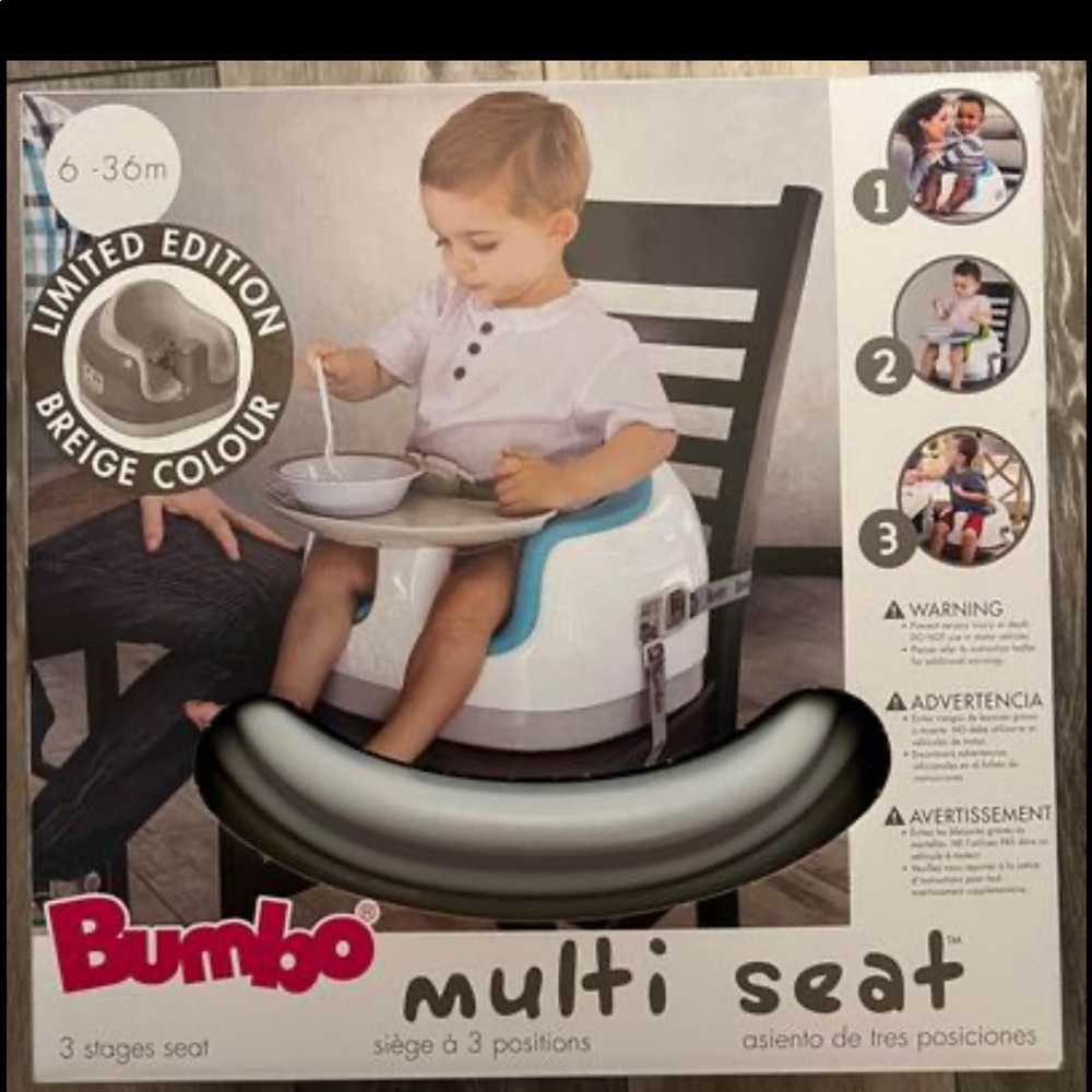 Bumbo seat with tray table unopened box brand new